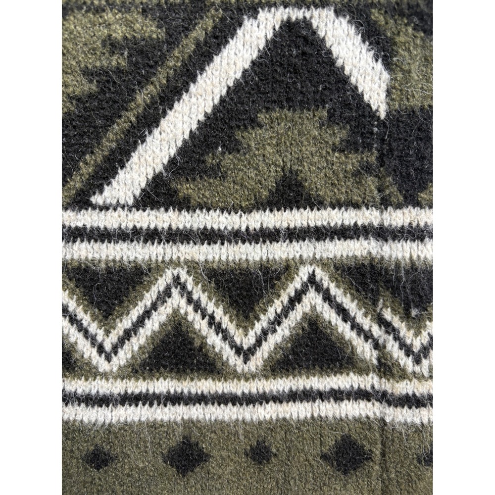Frye Womens Southwestern Geometric Open Front Cardigan Olive Green Size S - Picture 6 of 12